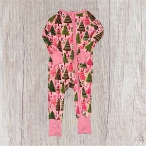 Pink Christmas Tree Bamboo Zippy